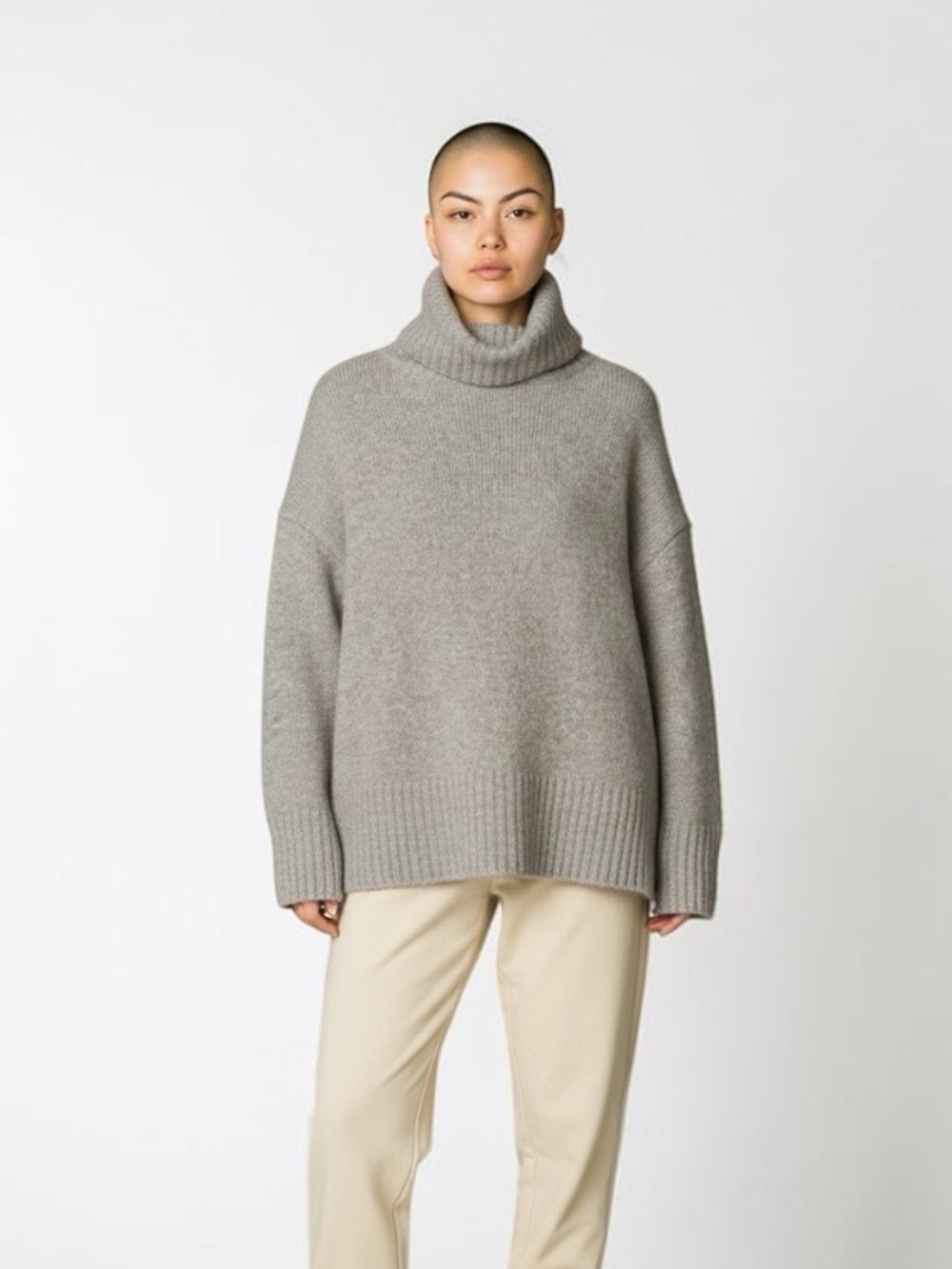 Zara Oversized High Neck Knit Sweater